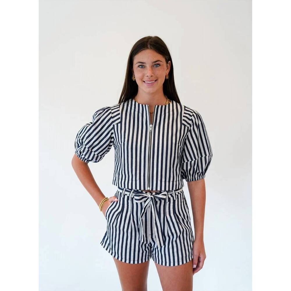 NEW SHUG eden stripe top in navy
